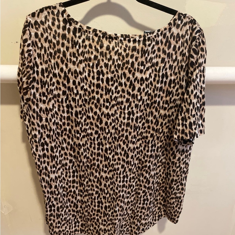 Loft Leopard Linen Tee